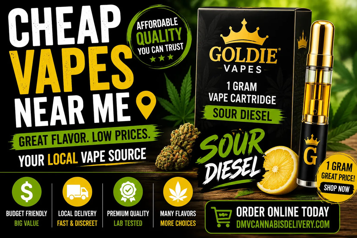 Cheap Vapes Near Me: Find Goldie Vapes Sour Diesel in the DMV Area