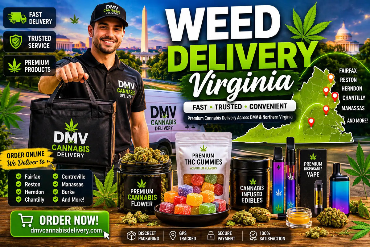 “Weed delivery Virginia guide featuring premium cannabis delivery service across DMV and Northern Virginia”