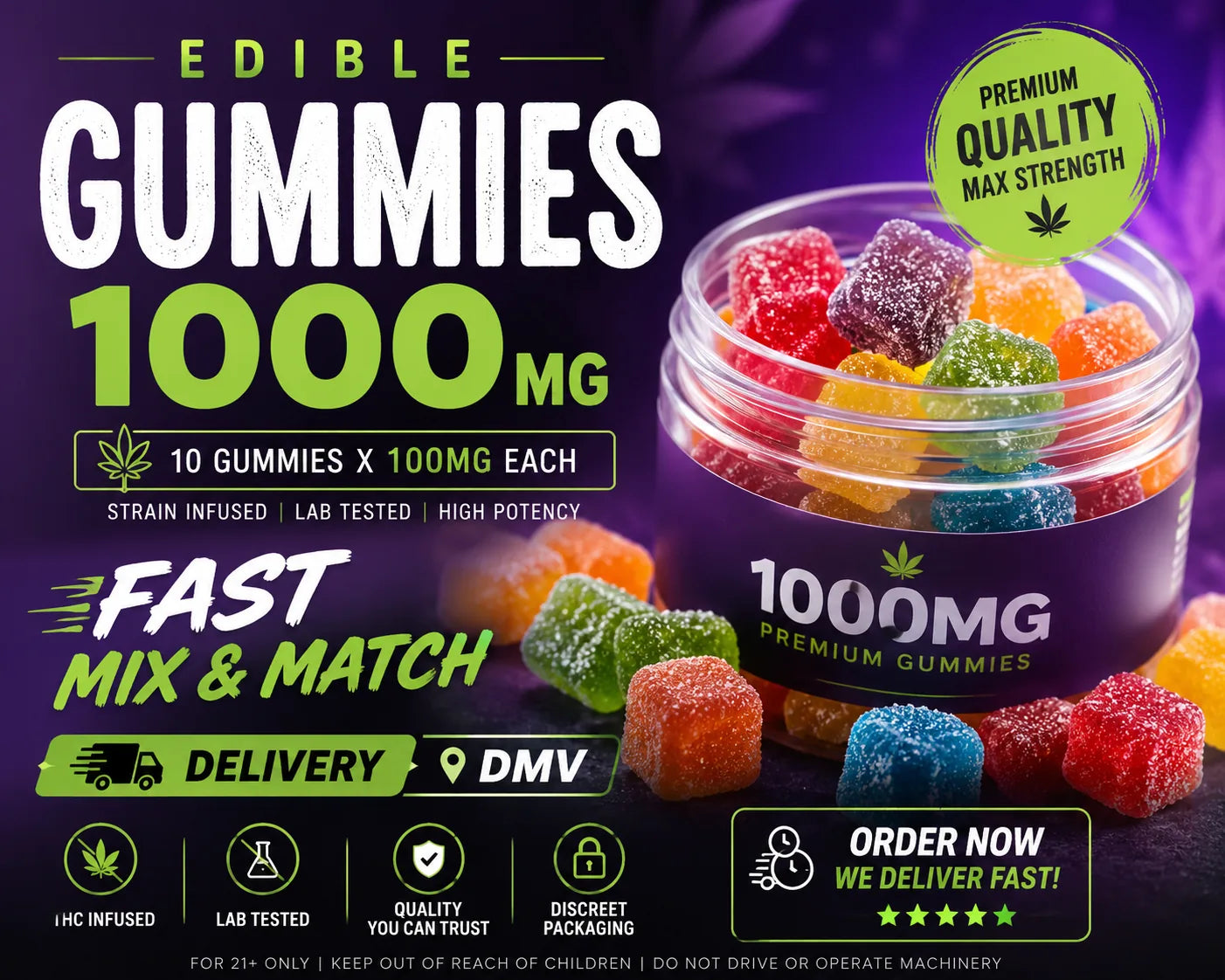 The Ultimate Guide to 1000mg Edible Gummies: Heavy-Hitting Potency and Value in the DMV