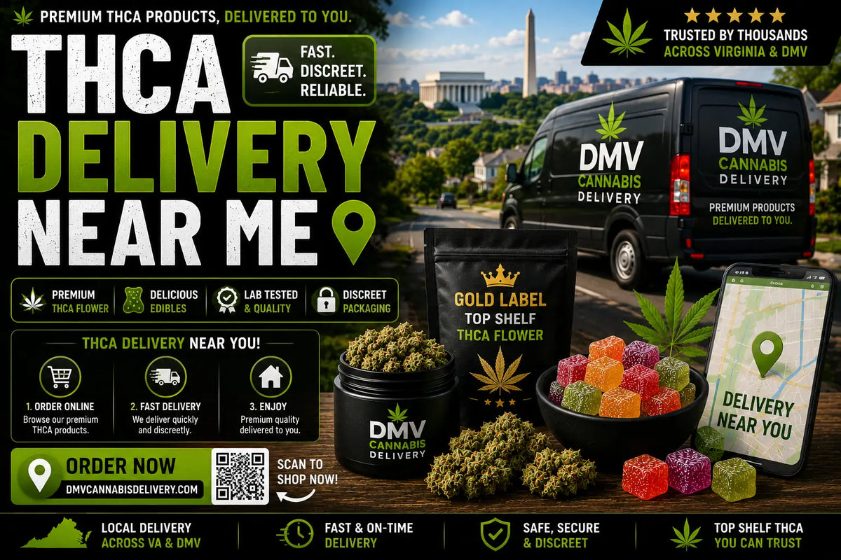 THCA delivery near me premium flower and edibles by DMV Cannabis Delivery