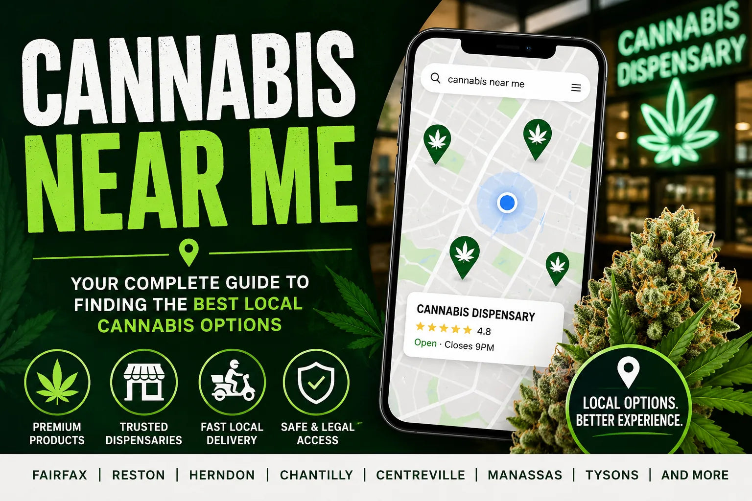 “Cannabis near me – trusted local cannabis dispensary and delivery options in DMV area”