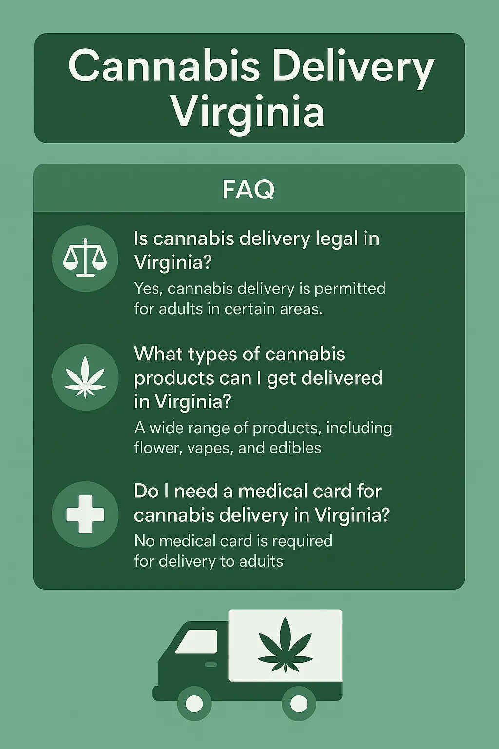 Cannabis delivery in Virginia — fast, discreet weed delivery across the DMV