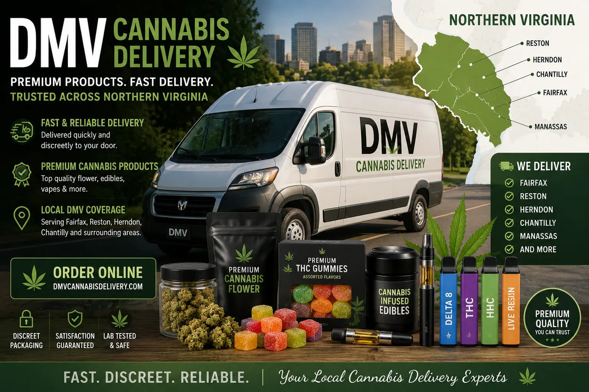 “DMV cannabis delivery guide featuring premium cannabis products and fast local delivery across Northern Virginia”