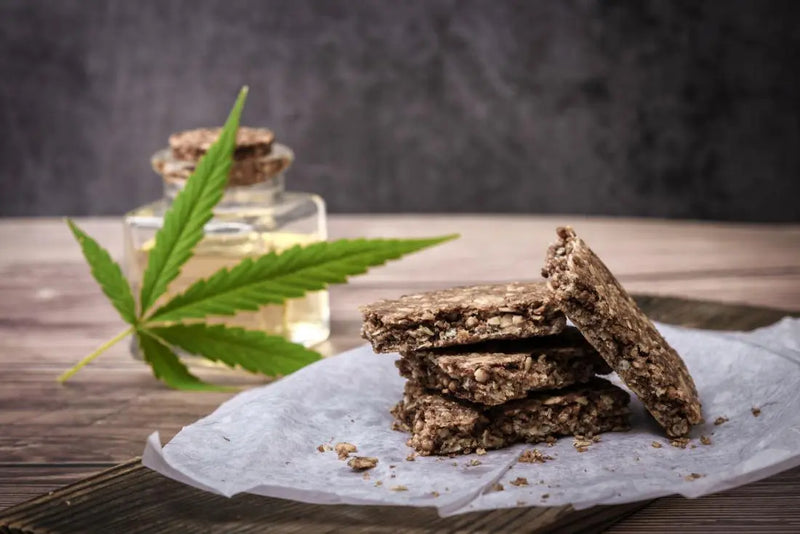 Variety of cannabis edibles like gummies, chocolates, and drinks, representing different types, effects, and consumption tips for users.