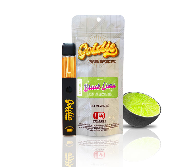 2-GRAM DISPOSABLE-GOLDIE VAPES-BLACK LIME