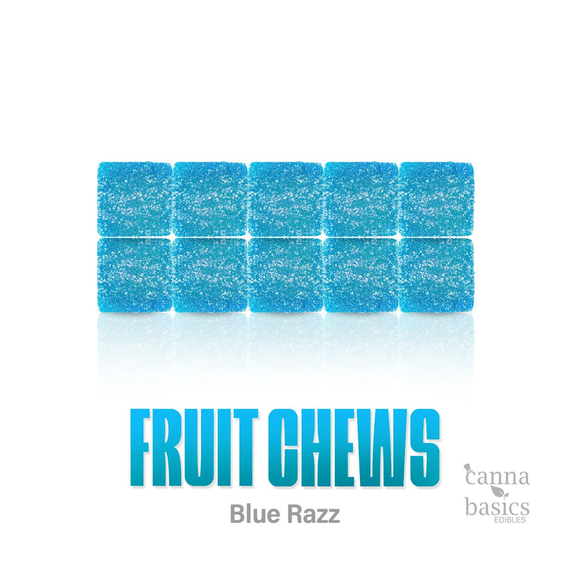 1000MG BLUE RAZZ FRUIT CHEWS - 10 PIECES