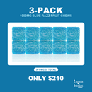 THREE (3) 1000MG BLUE RAZZ FRUIT CHEWS - 10PC PACKS
