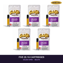 FIVE (5) 1 GRAM VAPE CARTRIDGES - GOLDIE VAPES BRAND - GELATO