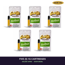 FIVE (5) 1 GRAM VAPE CARTRIDGES - GOLDIE VAPES BRAND - SOUR DIESEL