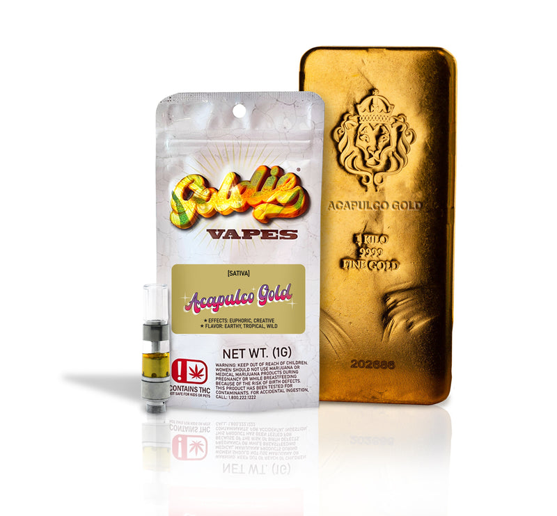 1 GRAM Vape Cartridge - Goldie Vapes Brand - ACAPULCO GOLD